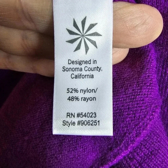 Athleta purple cardigan with front zipper and hood size XS - Picture 10 of 12